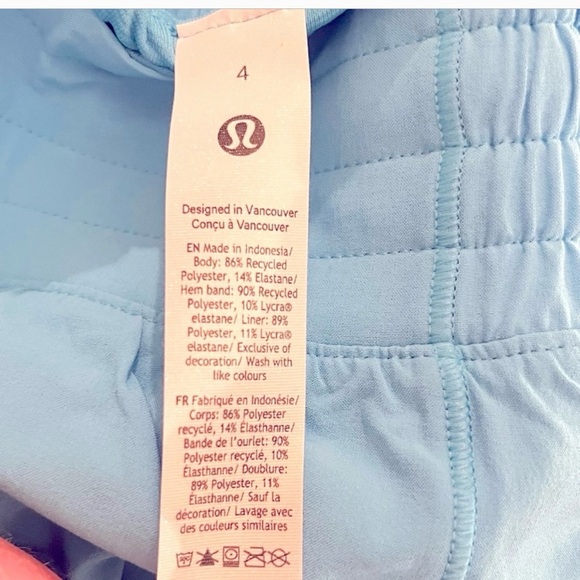 NWT- Lululemon Hotty Hot High-Rise Lined Short 4" Kayak Blue - Picture 12 of 12